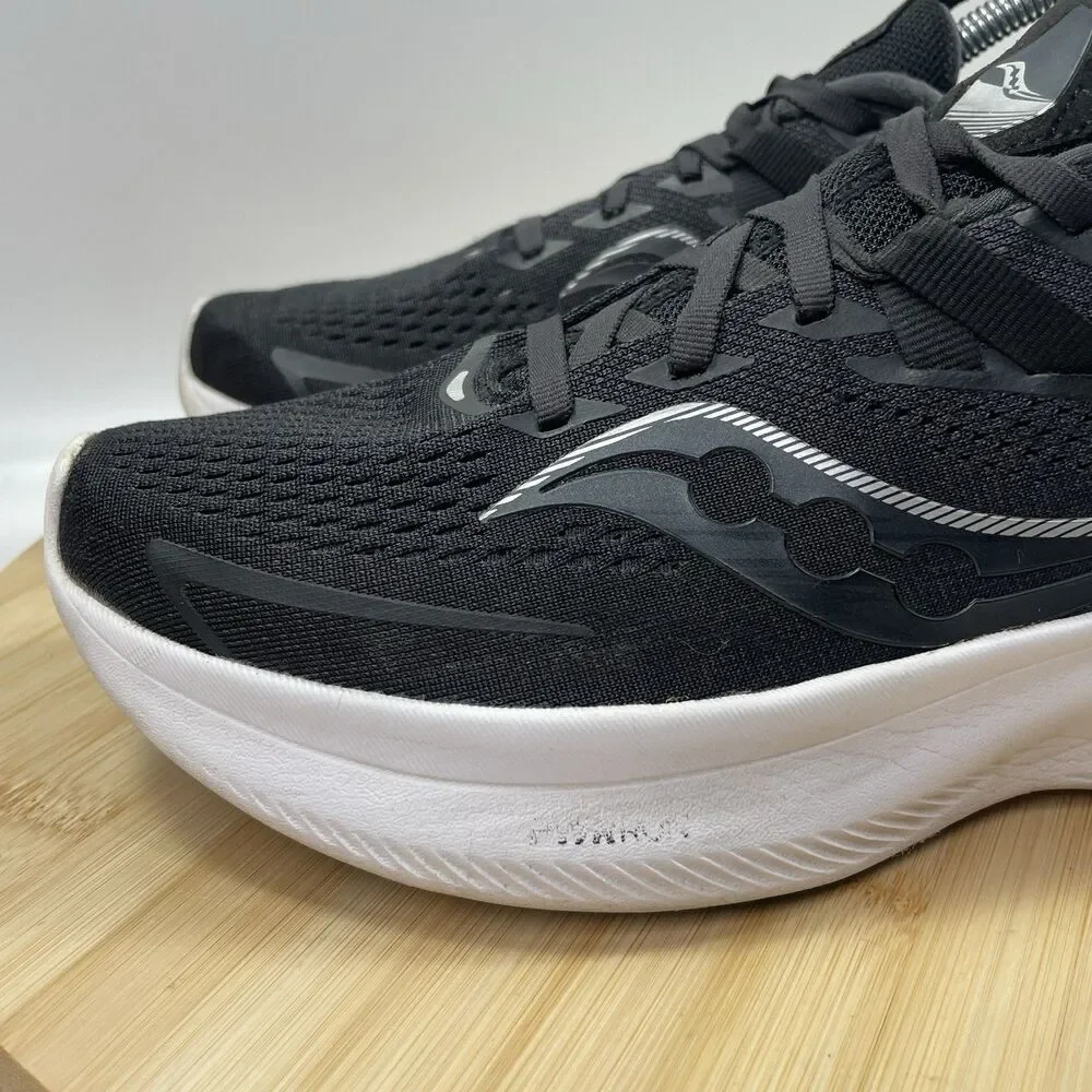 Saucony Ride 15 Women's Size 8.5 Running Shoes Comfort Black White S10729-05 - Picture 7 of 16